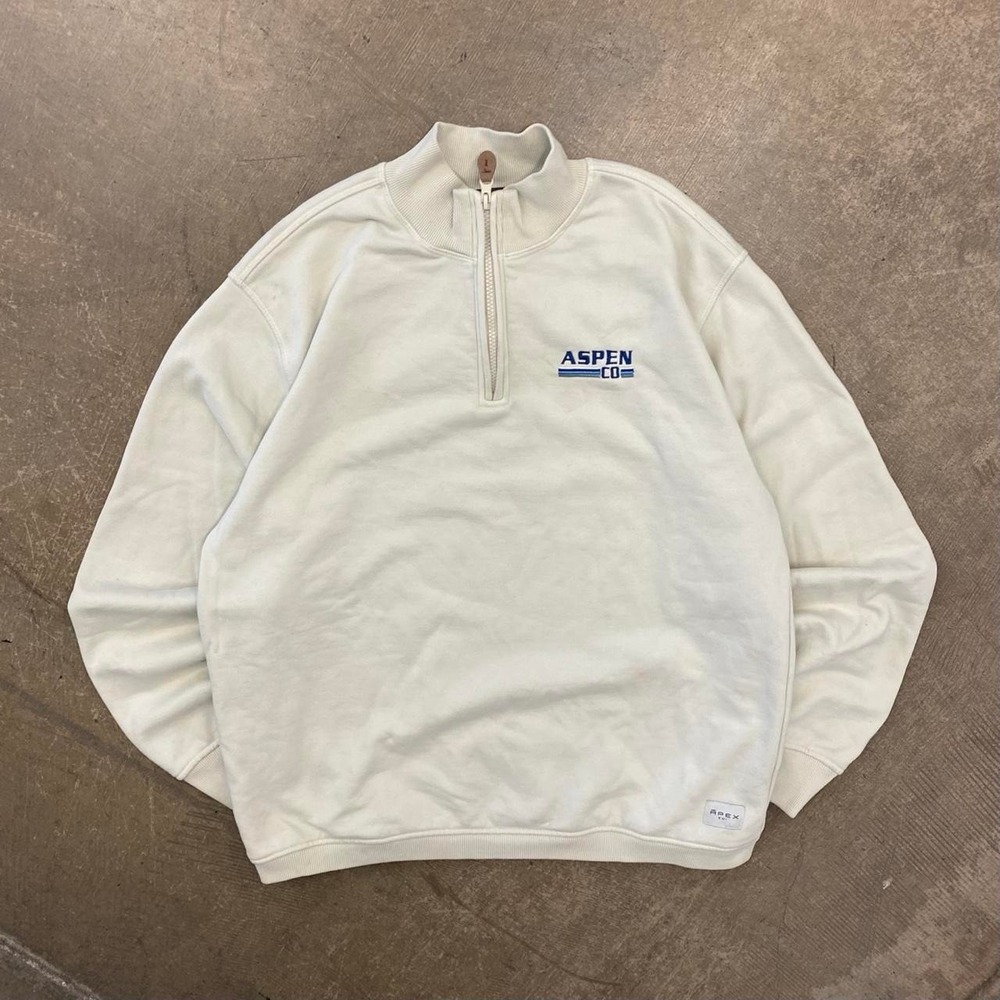 Vintage Aspen Colorado Ski 2000s Quarter Zip Sweatshirt Size Large